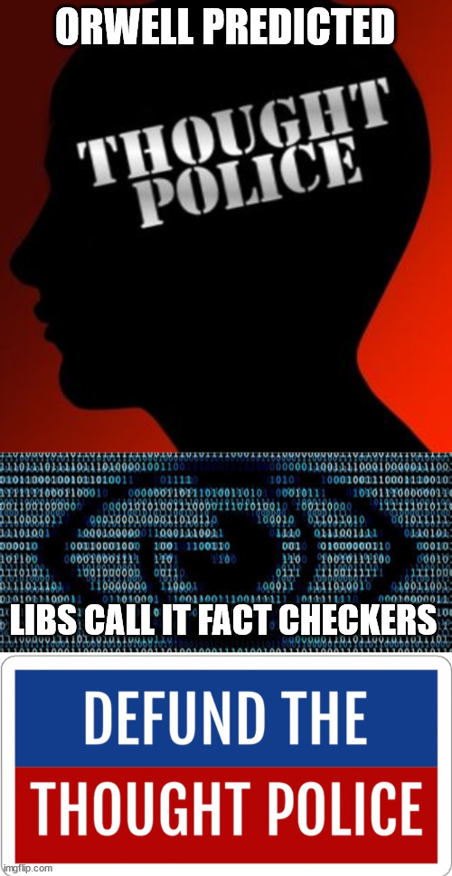 Follow the money connected to the "Fact Checkers" | ORWELL PREDICTED; LIBS CALL IT FACT CHECKERS | image tagged in fact check | made w/ Imgflip meme maker