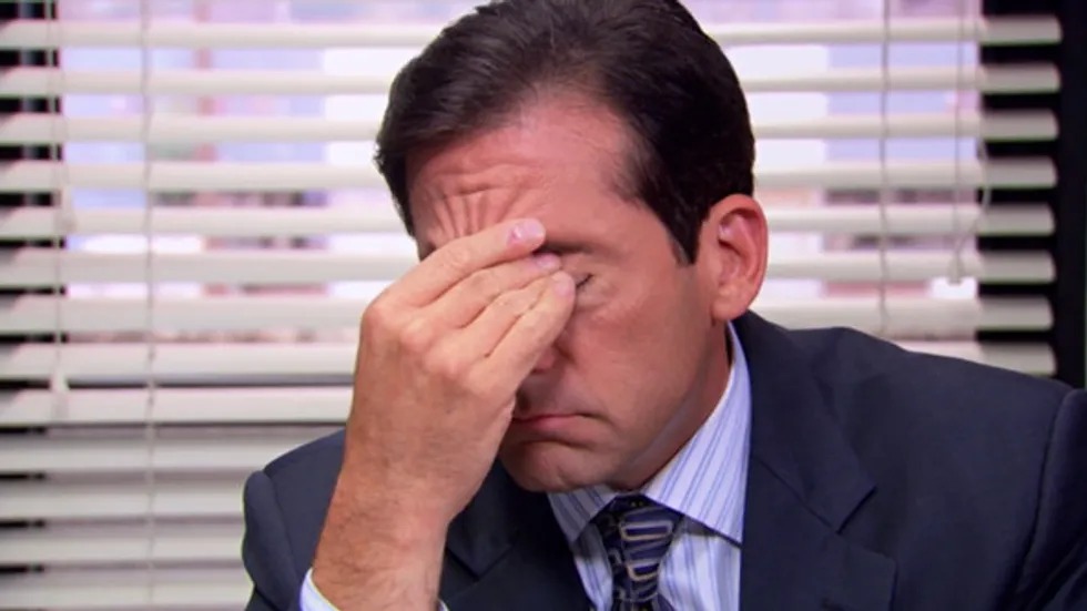 High Quality Michael Scott Frustrated Blank Meme Template