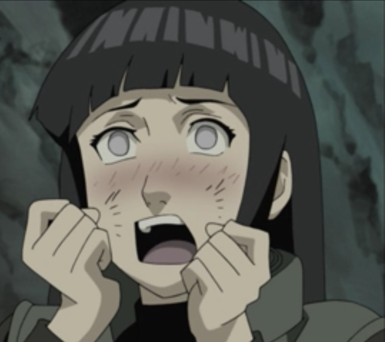 High Quality Hinata Hyuga Blushing Blank Meme Template