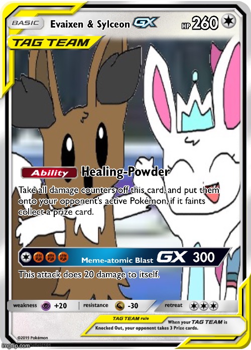 Evaixen & Sylceon GX Tagteam | made w/ Imgflip meme maker