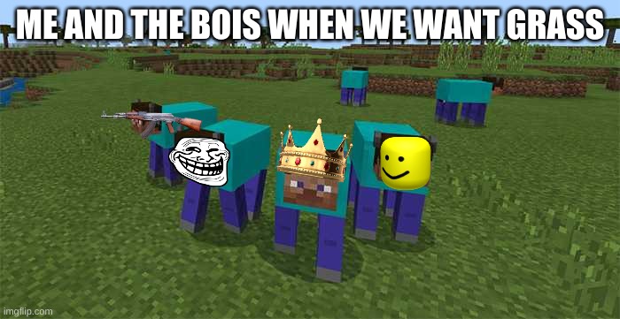 yeeeeee | ME AND THE BOIS WHEN WE WANT GRASS | image tagged in me and the boys | made w/ Imgflip meme maker