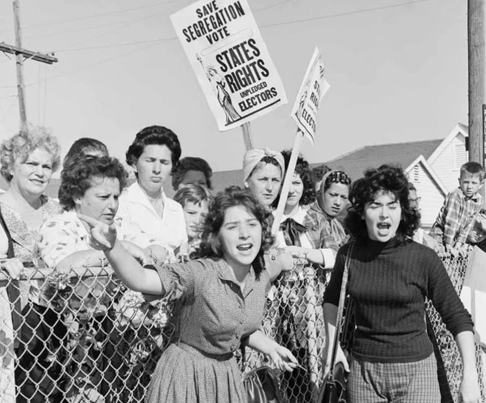 Pro-segregation protestors Blank Meme Template