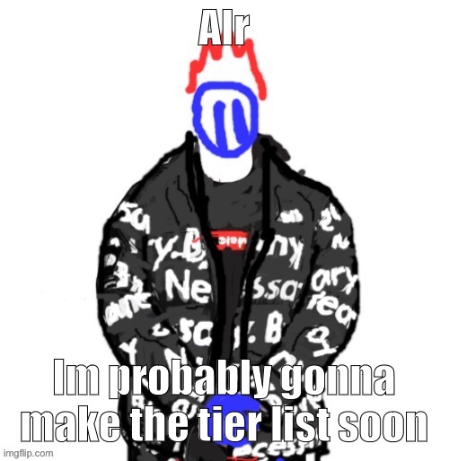 Msmg tier list of people ive known/ spoken to | Alr; Im probably gonna make the tier list soon | image tagged in soul drip | made w/ Imgflip meme maker