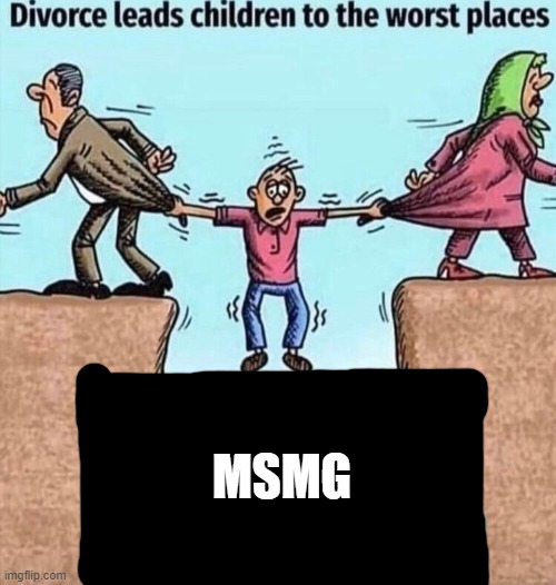 msmg | MSMG | image tagged in divorce leads children to the worst places,msmg | made w/ Imgflip meme maker