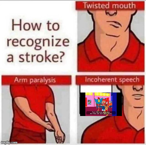 no specific sequel, just a generalization of sequels in general | image tagged in how to recognize a stroke | made w/ Imgflip meme maker