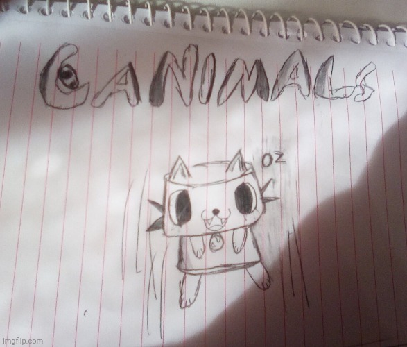 Something random I drew in school today. | image tagged in canimals,art | made w/ Imgflip meme maker