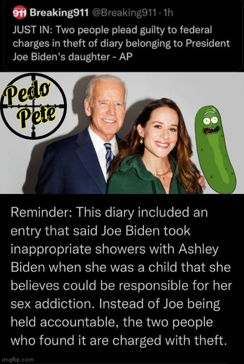 Pedo Pete and Ashley Biden's Diary | Pedo 
Pete | image tagged in joe biden | made w/ Imgflip meme maker