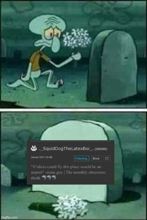 Im gonna cry- | image tagged in squidward gravestone meme | made w/ Imgflip meme maker