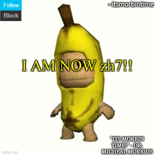 ANNOUNCEMENT | I AM NOW zh7!! | image tagged in announcement | made w/ Imgflip meme maker