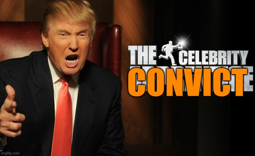 Don the con has a whole new meaning | CONVICT | image tagged in trump celebrity apprentice | made w/ Imgflip meme maker