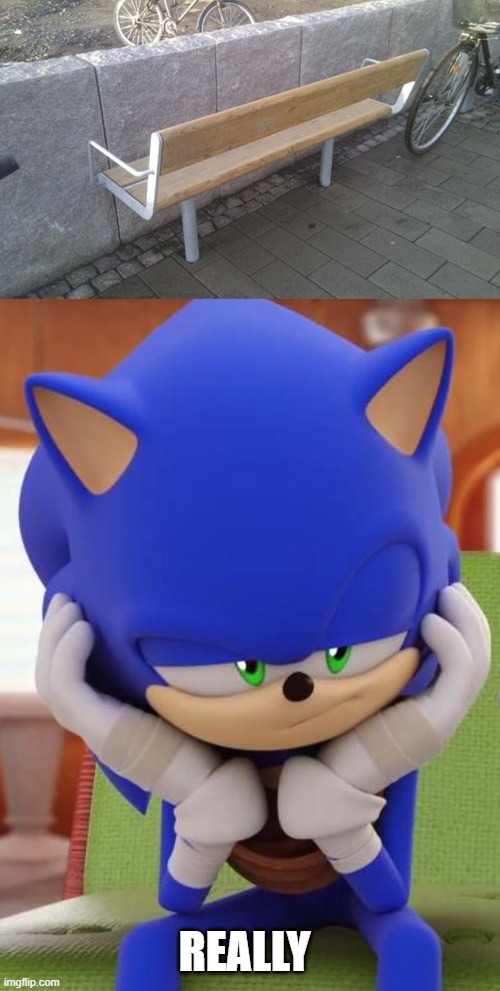 I can’t sit now | REALLY | image tagged in disappointed sonic | made w/ Imgflip meme maker