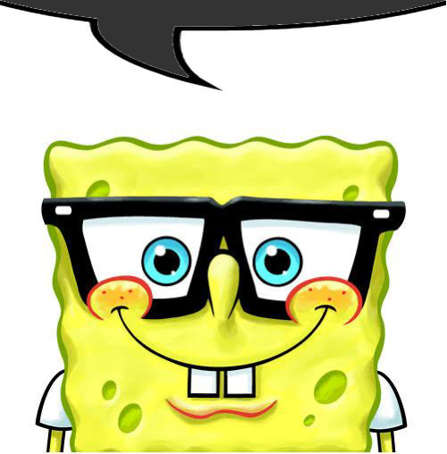 High Quality Nerd Spongebob (dark) Blank Meme Template