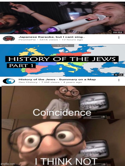 Becuase he hates Jews ? | image tagged in coincidence i think not,pewdiepie,jews,memes,funny,dank memes | made w/ Imgflip meme maker