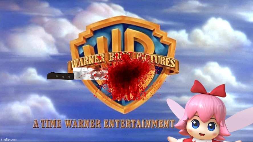 Ribbon kills Warner Bros | image tagged in warner bros,ribbon,funny,memes,kirby | made w/ Imgflip meme maker