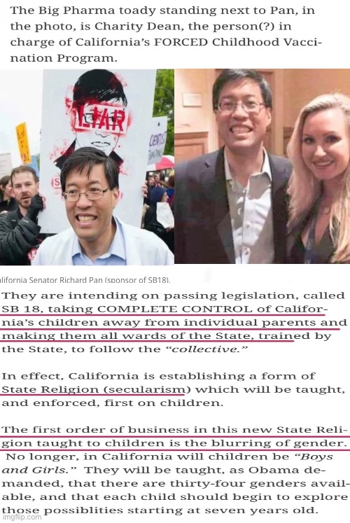 FAUCI’s Replacement?  Dr Richard Pan.  Self-serving, dark, twisted, evil puke.  A veritable Fauci Junior | image tagged in memes,fauci thinks he will escape justice,wait till he meets god,pan is evil too,they both had fun butchering puppies,fjb voters | made w/ Imgflip meme maker