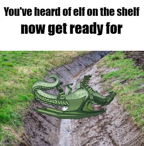 B*tch in a Ditch | image tagged in wings of fire,elf on a shelf | made w/ Imgflip meme maker