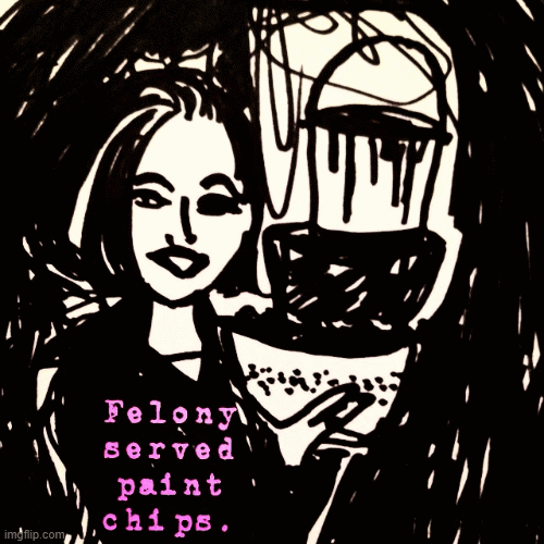 Felony is a family name in her family. | image tagged in gifs,fashion kartoon,felony,don't try this at home,lady saga,brian einersen | made w/ Imgflip images-to-gif maker