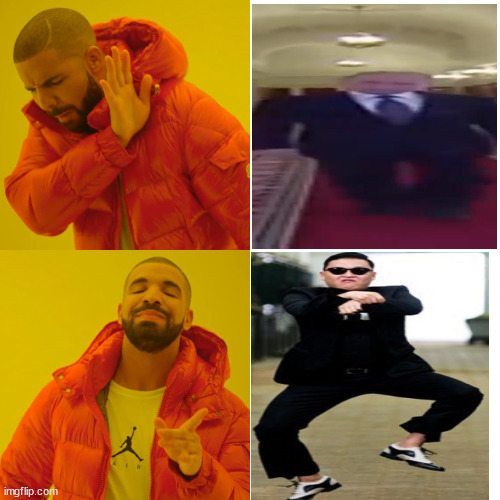 wide psy | image tagged in memes,drake hotline bling,wide putin | made w/ Imgflip meme maker