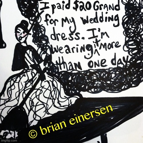image tagged in fashion kartoon,lady saga,wedding,wedding dress,brian einersen | made w/ Imgflip meme maker