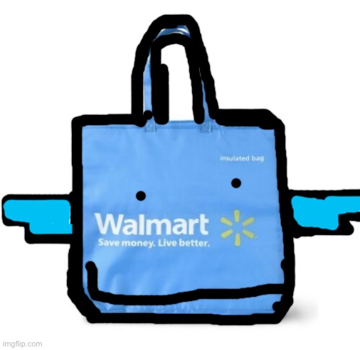 image tagged in walmart bag | made w/ Imgflip meme maker