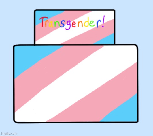 Day 2 of drawing pride cakes: Transgender | made w/ Imgflip meme maker