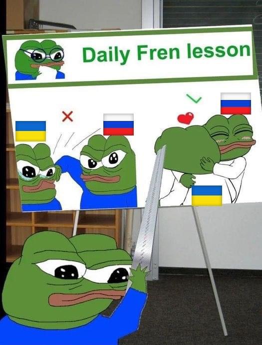 Daily fren lesson Russia Ukraine Blank Meme Template