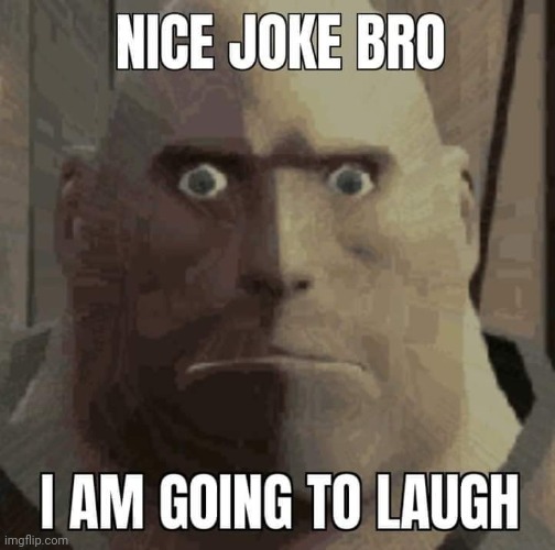 Nice joke bro, i am going to laugh | image tagged in nice joke bro i am going to laugh | made w/ Imgflip meme maker