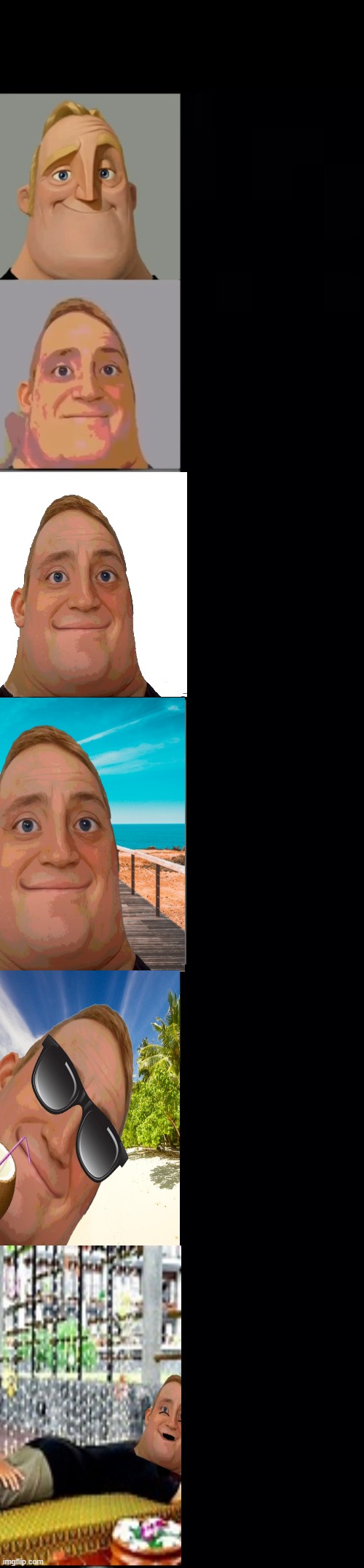 Mr Incredible Becoming relaxed Blank Meme Template