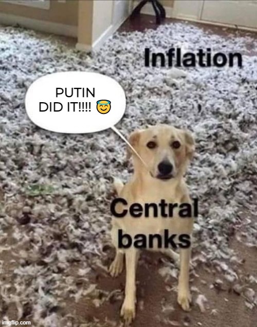 PUTIN DID IT!!!! 😇 | image tagged in vladimir putin,inflation | made w/ Imgflip meme maker