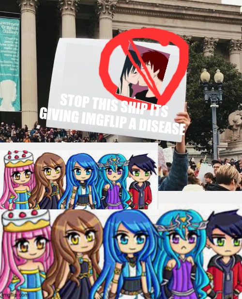 STOP FALEC NOW | STOP THIS SHIP ITS GIVING IMGFLIP A DISEASE | image tagged in man holding sign | made w/ Imgflip meme maker