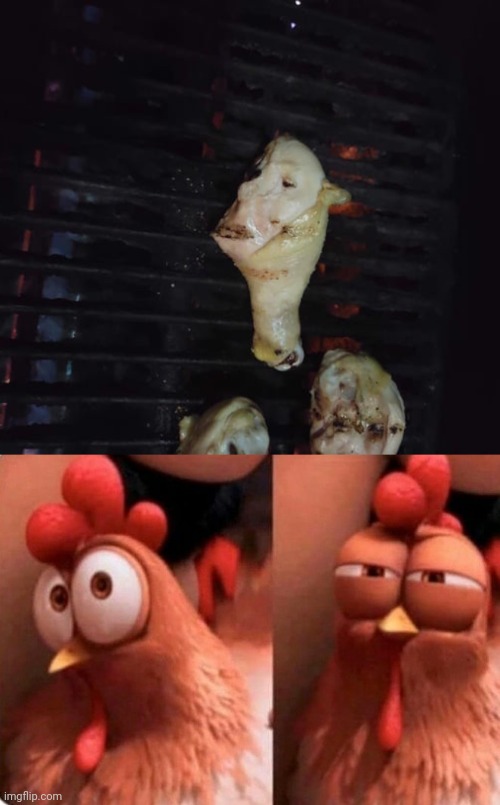 Cursed chicken wing | image tagged in squinting chicken,chicken wing,memes,chicken,cursed image,meme | made w/ Imgflip meme maker