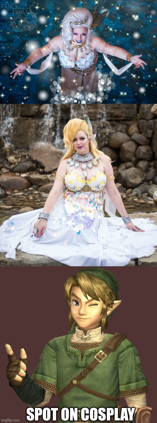 PERFECT GREAT FAIRY | SPOT ON COSPLAY | image tagged in zelda,the legend of zelda breath of the wild,fairy,cosplay | made w/ Imgflip meme maker