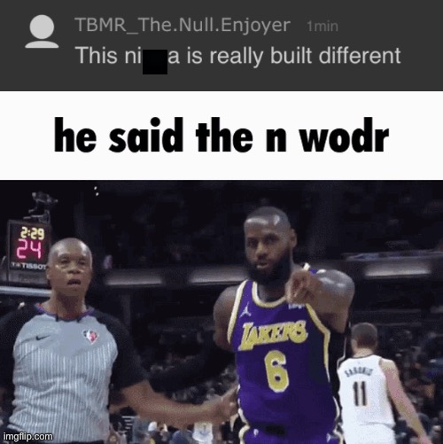 image tagged in he said the n wodr | made w/ Imgflip meme maker