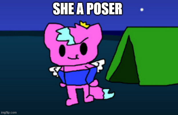 she standing like theodd1sout | SHE A POSER | made w/ Imgflip meme maker