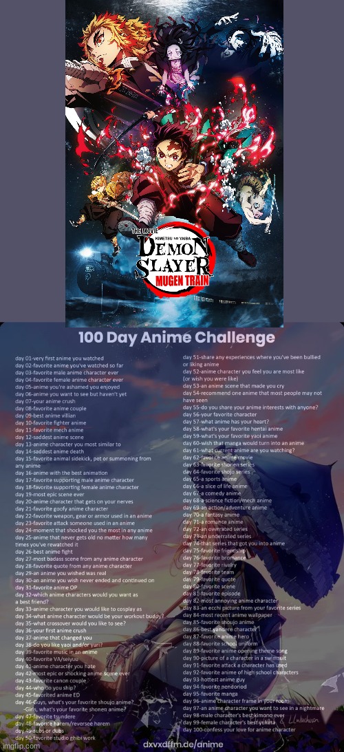 Day 10 | image tagged in 100 day anime challenge,demon slayer,fighter anime | made w/ Imgflip meme maker