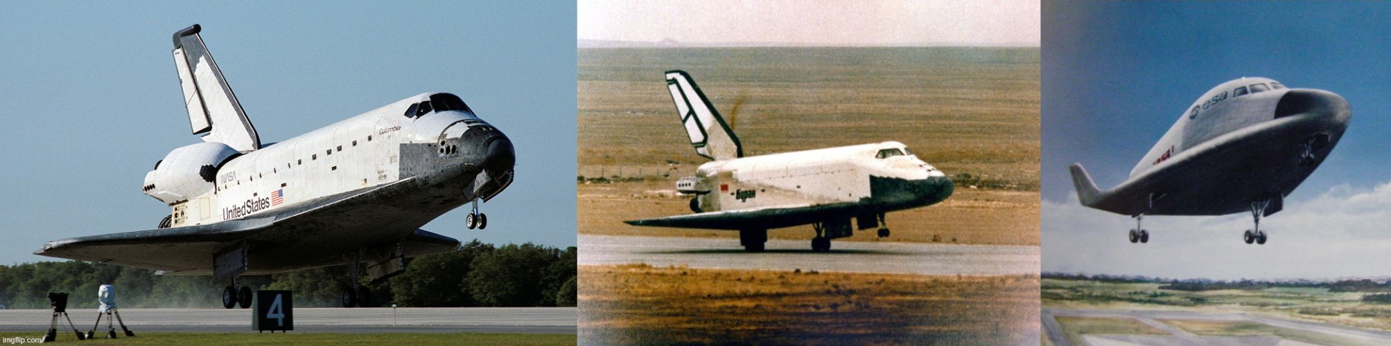 American STS vs Soviet Buran vs European Hermes: Landing | made w/ Imgflip meme maker