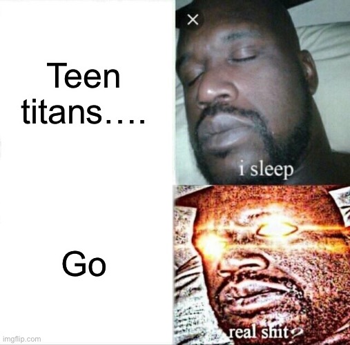 It sucks | Teen titans…. Go | image tagged in memes,sleeping shaq,teen titans go | made w/ Imgflip meme maker