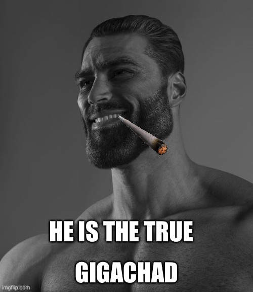 Giga Chad | HE IS THE TRUE GIGACHAD | image tagged in giga chad | made w/ Imgflip meme maker