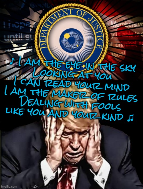 DEALING WITH FOOLS | image tagged in fbi,vs,djt,good vs evil | made w/ Imgflip meme maker