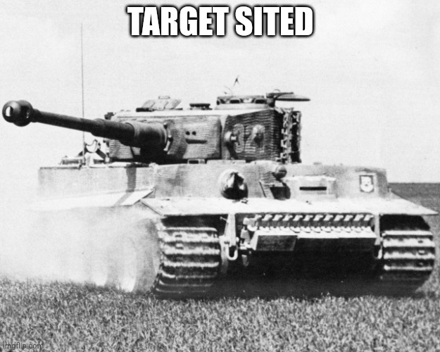 tiger 1 | TARGET SITED | image tagged in tiger 1 | made w/ Imgflip meme maker