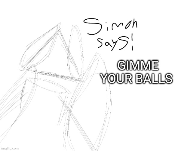 GIMME YOUR BALLS | image tagged in ss | made w/ Imgflip meme maker