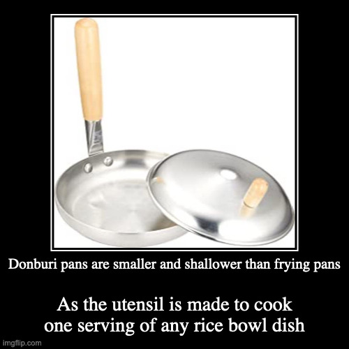 Donburi Pan | image tagged in demotivationals,cooking,utensil | made w/ Imgflip demotivational maker