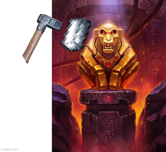 image tagged in blank white template,golden monkey idol | made w/ Imgflip meme maker