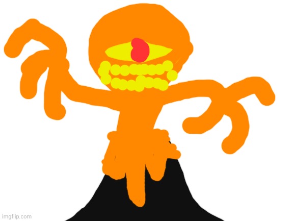 Volcanius, The God of The Molten Ones. | image tagged in blank white template | made w/ Imgflip meme maker