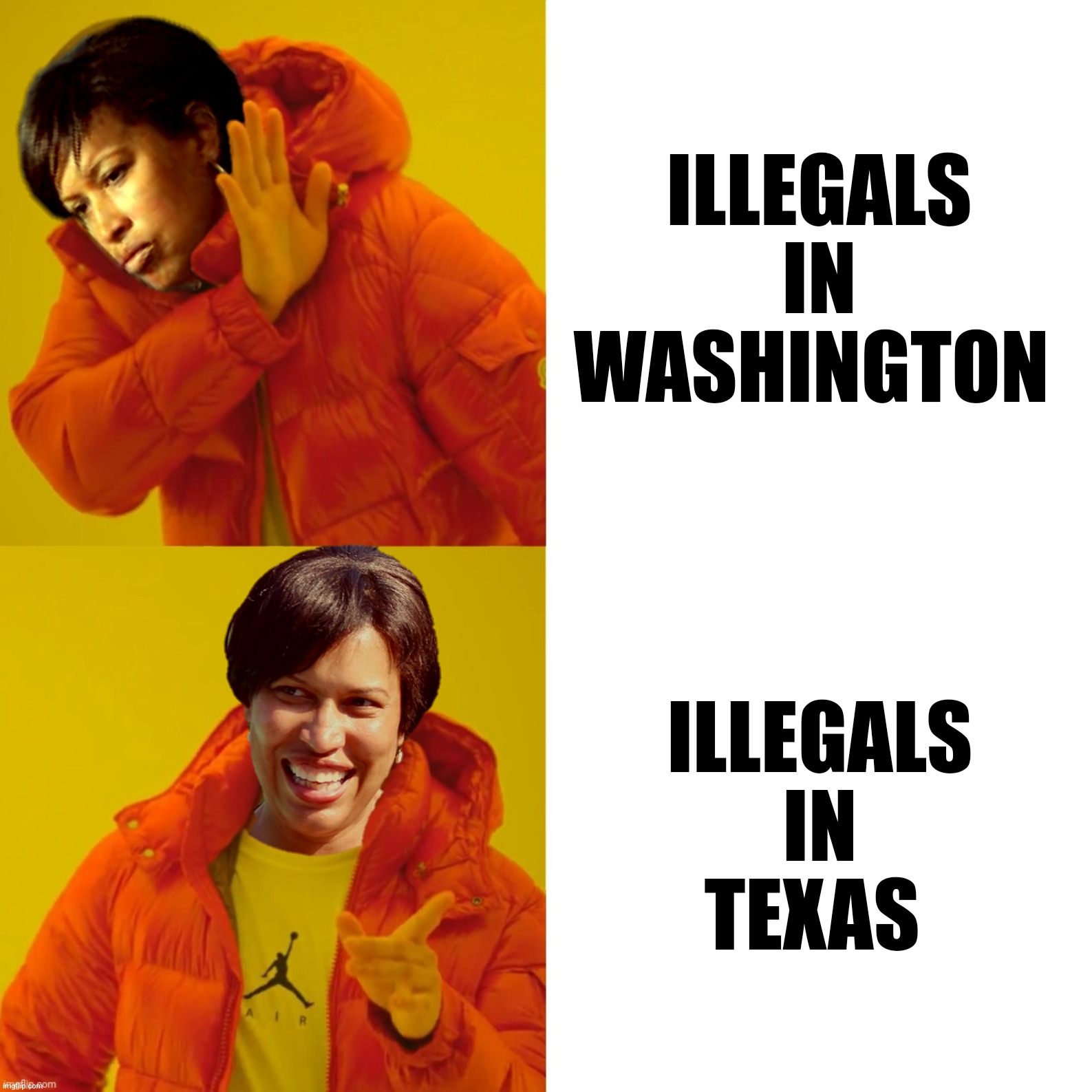 ILLEGALS
IN
WASHINGTON ILLEGALS
IN
TEXAS | made w/ Imgflip meme maker