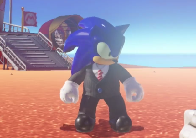 sonic in a suit Blank Meme Template