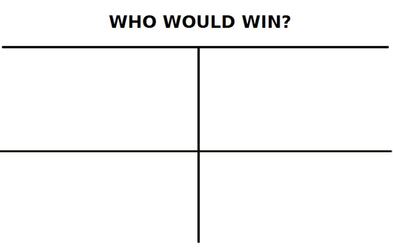 Who would win? (4 Boxes) Blank Meme Template
