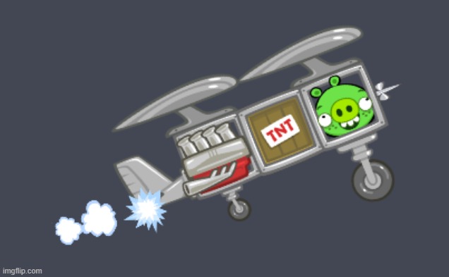 i made a plane in bad piggies | made w/ Imgflip meme maker
