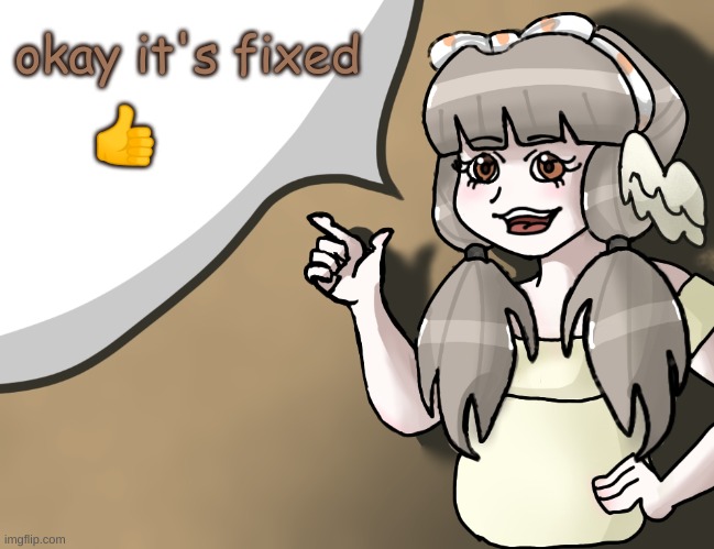 indeed | okay it's fixed; 👍 | image tagged in quandria's temp improved | made w/ Imgflip meme maker
