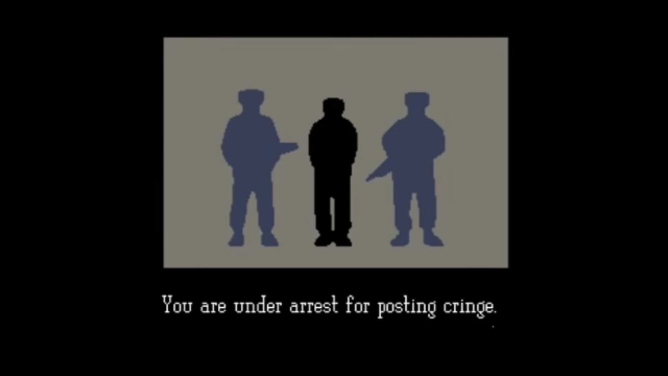 High Quality You are under arrest for posting cringe Blank Meme Template